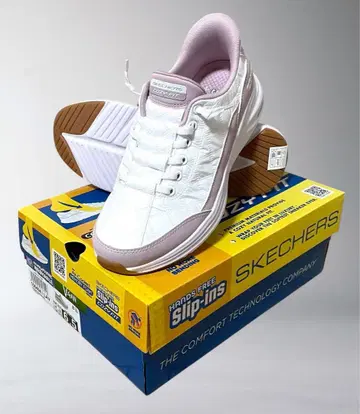 스케쳐스 슬립인 핸즈프리 23.5cm 화이트/핑크