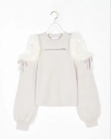 evelyn 퍼 숄더 니트 핑크