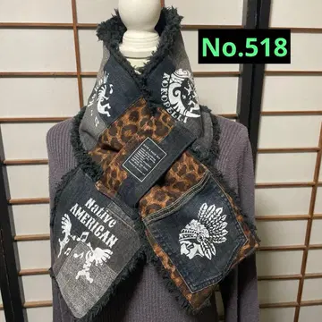 No.518 데님 리메이크 머플러 인디언 코코펠리 남자 가을 겨울용