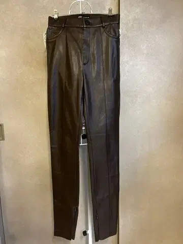 즉시 구매 OK ZARA 인조 가죽 팬츠 블랙 브라운 xs / 686