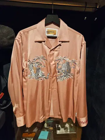 MINDSEEKER 새틴 긴팔 셔츠 핑크