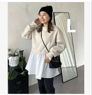 프로즈베일 프릴 슬리브 2way 도킹 맨투맨