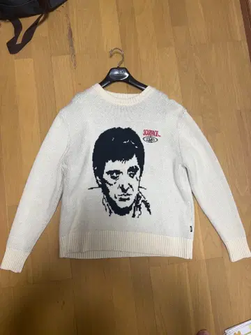 LMC SCARFACE 니트 스웨터 M 화이트