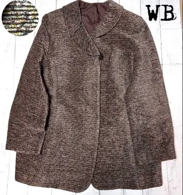 새상품 WB 화이트베어 실크 100% 코트 브라운 계열 F