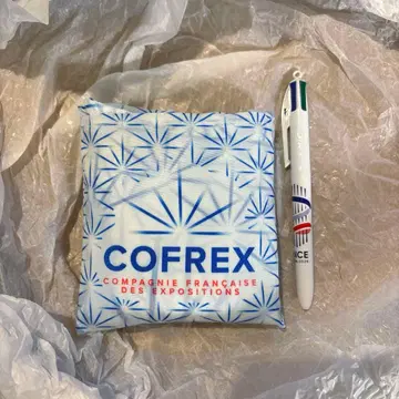 [프랑스관 한정판] 2세트 4색 볼펜과 에코백