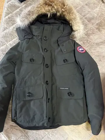 CANADA GOOSE 러셀 후드티 카키