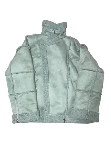 [ jouetie ] 민트 그린 무스탕 라이더 재킷