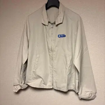 THE Club 베이지 집업 자켓 스윙탑 짧은 기장