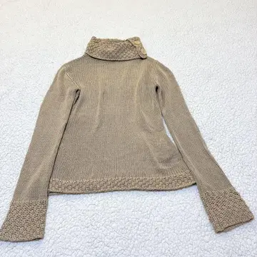 한정 판매 [ SPB ] 니트 (M) 베이지 버튼 x 편직 디자인 캐주얼
