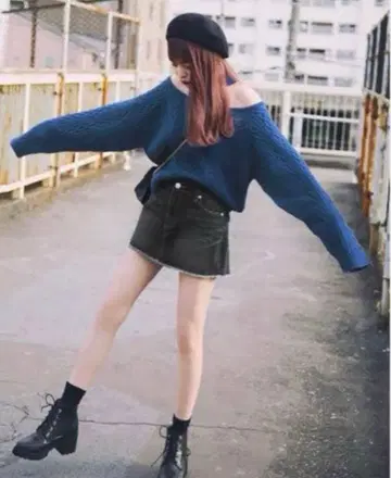 즉시 구매 GRL 초커 디자인 케이블 니트탑 [ mb679 ]