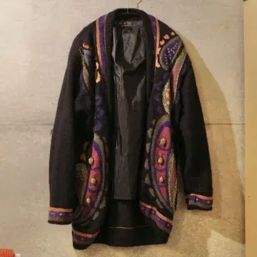 구제 의류 가디건 개성 패턴 오버 사이즈 구제 의류 페이즐리