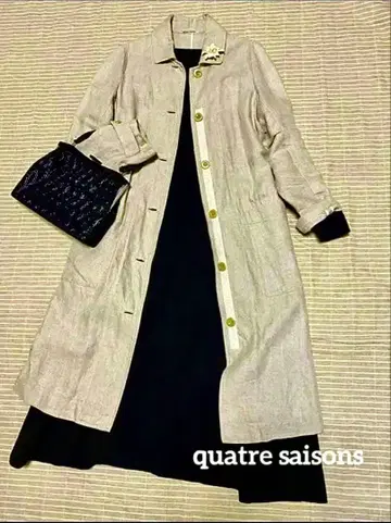 quatre saisons 캐틀세존 린넨 100% 롱 코트