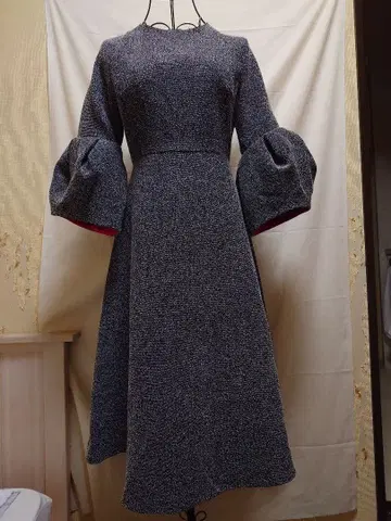 그레이 A라인 원피스