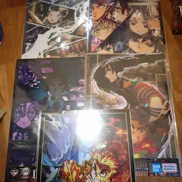 제일복권 귀멸의 칼날 클리어 포스터 5종 세트