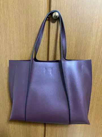 ANDSHIN 아드신 토트백 인조 가죽 버건디