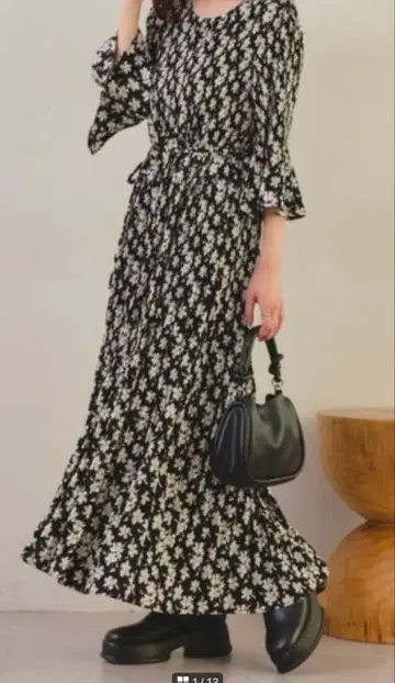 Kastane 플라워 셔링 원피스