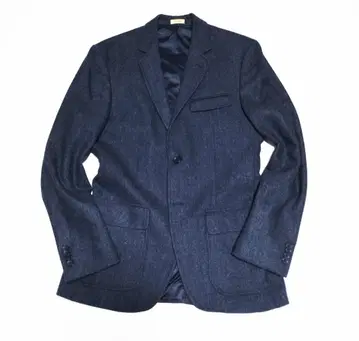 바나나리퍼블릭 트위드 네이비 헤링본 테일러드 자켓