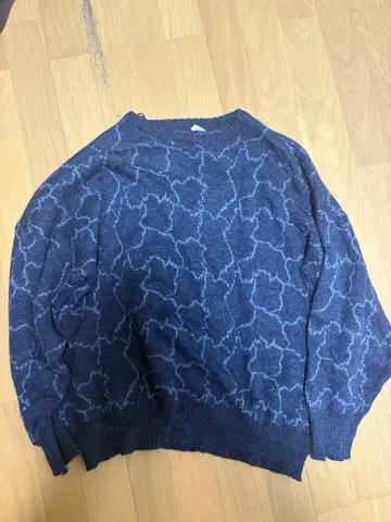 이탈리아제 네이비 스웨터 빈티지 니트