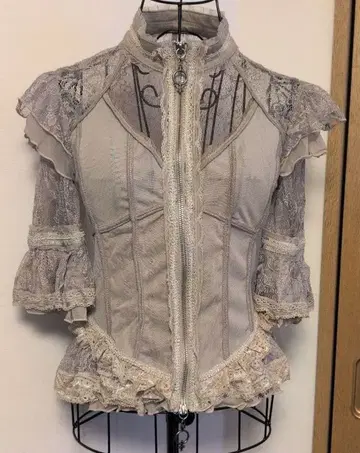 택 포함 새상품 RozenKavarier 레이스 절개 시스루 자켓