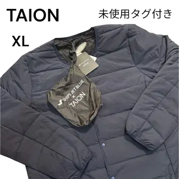 미사용 택 포함 SHIPS x TAION 리버서블 다운 자켓 XL 네이비