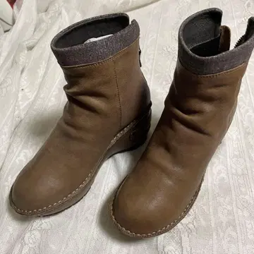 히나데이 그린 미사용 주름 부츠