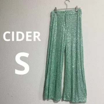 새상품급 CIDER [S 사이즈] 스팽글 민트 그린 팬츠 의상