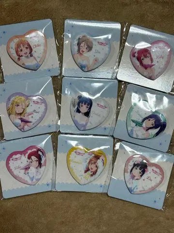 러브 라이브! 선샤인!! 하트형 배지 전 9종 세트