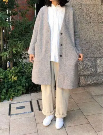 nest Robe 울 링 롱 가디건 코트 네스트로브