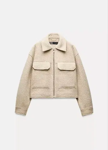 패치 포켓이 있는 부클 재킷 XS 사이즈