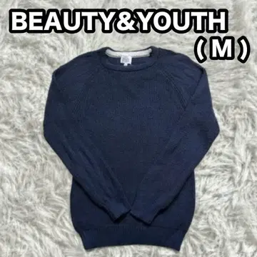 [ BEAUTY&YOUTH ] 크루넥 스웨터 네이비 긴팔 니트탑