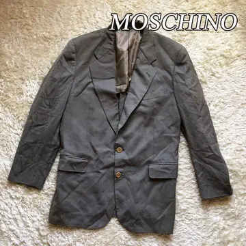 MOSCHINO 모스키노 타탄 체크 테일러드 자켓 L 그레이