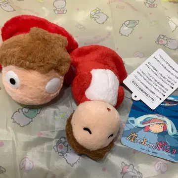 지브리 벼랑 위의 포뇨 키링 마스코트 봉제 인형 쌔근쌔근