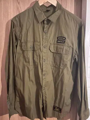 Parker 올리브색 밀리터리 셔츠 L