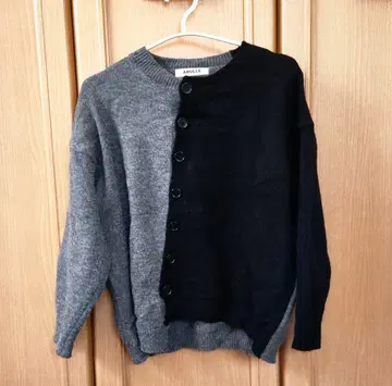 ARULLE 컬러 세퍼레이트 가디건 비대칭