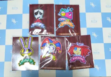 어메이징 디지털 서커스 푹신푹신 러버 마스코트 키체인 전 5종 세트