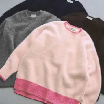 UNITED ARROWS 폭스 캐시미어 크루넥 니트 미사용 새상품