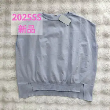 IENA 코튼 스트레치 NEO 와이드 크루 풀오버 퍼플 스카이블루