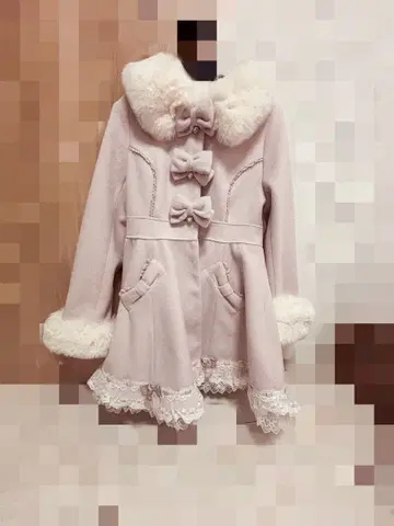 LIZLISA 백 티어드 리본 코트