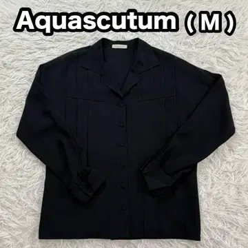 [ Aquascutum ] 빈티지 긴팔 셔츠 블랙 영국제 M
