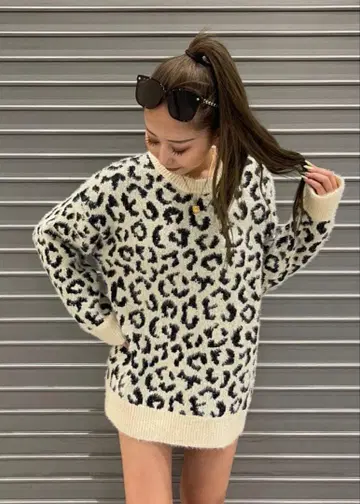 crammy 레오파드 니트 사이즈 L