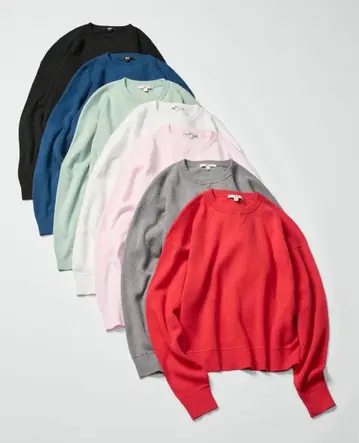 UNIQLO C 스무스 코튼 크루넥 스웨터