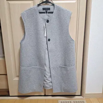 ZARA 그레이 슬리브리스 베스트 XS