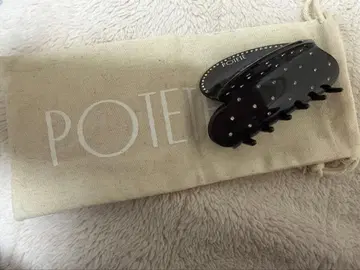 potete 하트 클립 블랙 크리스탈 스톤