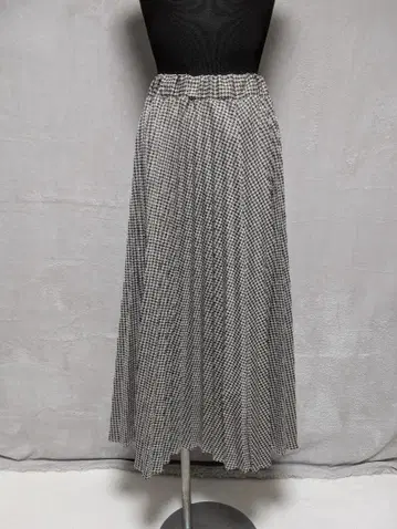 Ray beams 하운드투스 패턴 플리츠 스커트