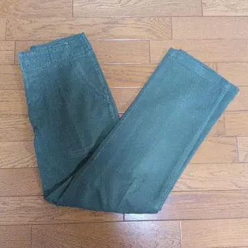 한국 군용 빵 올리브 그린 워크 팬츠 스트레이트