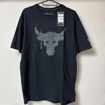 Under Armour Project Rock 블랙 T셔츠 LG