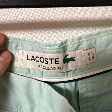 LACOSTE 민트 그린 팬츠 FR 38