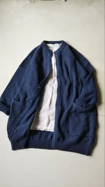 콩제페이에 세련된 니트 직물 코튼 가디건