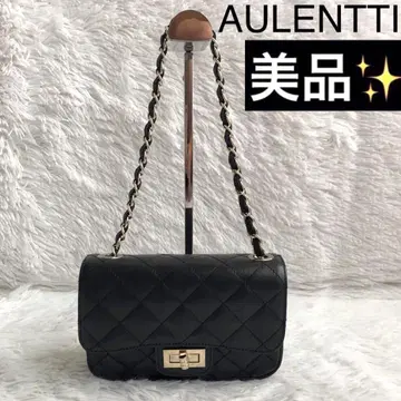 숄더백 여성용 블랙 AULENTTI 오우렌티 퀼팅