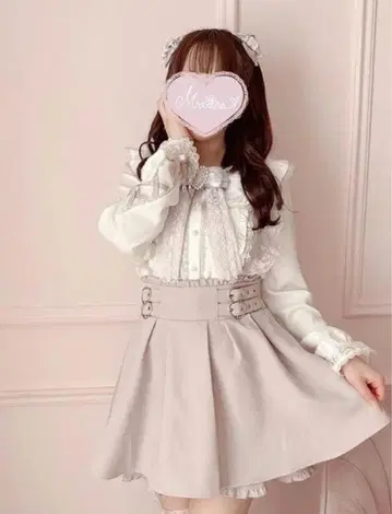 MARS 더블 하트 버클 치마바지 지뢰계 양산형